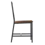 Dining Chairs Set of 4, Wooden Table Chairs with Metal Frame and Backrest, Easy to Assemble Leather Side Chair, Modern Farmhouse