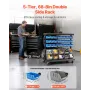 VEVOR 5-Tier Double-Sided Rolling Bin Storage Rack, 68 Plastic Bins, Dual-Sided Parts Organizer with Wheels, Mobile Tool Organiz