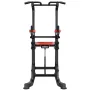 VEVOR Pull Up Bar, 150 kg Power Tower Dip Station, Workout Dip Station med H-formet stabil base og Assistance Platform,