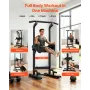 VEVOR Pull Up Bar, 150 kg Power Tower Dip Station, Workout Dip Station med H-formet stabil base og rygpude, justerbar 12