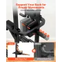 Pull Up Bar, 150kg Power Tower Dip Station, Workout Dip Station with H-Shaped Stable Base & Back Pad, Adjustable 12 Level Height