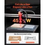 VEVOR 45W CO2 Laser Engraver, 300 x 200 mm, Desktop CO2 Laser Engraver Cutter Machine with Rotary Axis, Air Assist, Engraving Ma