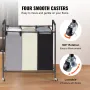 3-Section Laundry Basket, Heavy Duty Laundry Hamper Storage Organizer, Laundry Sorter Cart with Heavy Duty Lockable Wheels for D