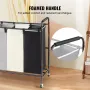 3-Section Laundry Basket, Heavy Duty Laundry Hamper Storage Organizer, Laundry Sorter Cart with Heavy Duty Lockable Wheels for D