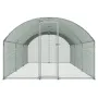 Metal Chicken Coop, 9.8x19.3x6.5 ft Large Walk-in Chicken Runs with Cover, Doom Roof Hen House Enclosure with Security Lock, Out
