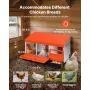VEVOR Chicken Nesting Boxes, 3 Compartments, Metal Egg Laying Boxes with Protective Collection Lids, Roll Out Nesting Box, Easy 