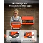 VEVOR Chicken Nesting Boxes, 3 Compartments, Metal Egg Laying Boxes with Protective Collection Lids, Roll Out Nesting Box, Easy 