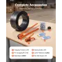 VEVOR Banding Strapping Kit, Heavy Duty Banding Sealer Tool with 610 m PET Band, 600 Metal Seals, 200 Corner Protectors, Plastic