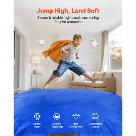 VEVOR Crash Pad, 1500 x 1500 mm Crash Pad for Kids Sensory with Foam Blocks & Washable Cover, Large Soft Foam Landing Zone Giant