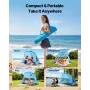 VEVOR Beach Tent Sun Shelter for 4 Person, Pop Up Beach Tent UPF 50+ Protection, Portable Sun Shade Canopy with Carrying Bag and