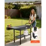 Outdoor Grill Cart, 787 x 432mm Tabletop Size Grilling Table, Foldable Outdoor Cooking Table with Tissue Holder, Hooks, Wheels, 