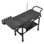 Outdoor Grill Cart, 787 x 432mm Tabletop Size Grilling Table, Foldable Outdoor Cooking Table with Tissue Holder, Hooks, Wheels, 