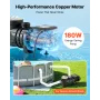 VEVOR Above Ground Pool Pump, 180W, 10,800 L/H Max Flow Single Speed Swimming Pool Pump, AC 220-240V, 2850 RPM, 8 m Max Head Lif