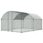 VEVOR Metal Chicken Coop, 9.8x13.1x6.5 ft Large Walk-in Chicken Runs with Cover, Doom Roof Hen House Enclosure with Security Loc