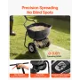 VEVOR Walk Behind Spreader, 60LBS Capacity, Push Spreader with Hopper Grate, 0-9.8 ft Spreading Width, 8 in All Terrain Pneumati