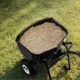 Walk Behind spreder, 60 LBS kapacitet, skubbespreder med