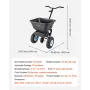 Plænespreder, 100 LBS Kapacitet, Walk-Behind Push Spreader