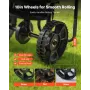 VEVOR Push Lawn Spreader, 3m Spreading Width, Broadcast Spreader with 59kg Load Capacity & 10 in All-Terrain Tires, Walk-Behind 