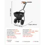VEVOR Push Lawn Spreader, 3m Spreading Width, Broadcast Spreader with 59kg Load Capacity & 10 in All-Terrain Tires, Walk-Behind 
