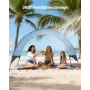 VEVOR Beach Tent Sun Shelter for 3 Person, UPF 50+ Protection, Portable Sun Shade Canopy with Carrying Bag & Ground Stakes, Ligh