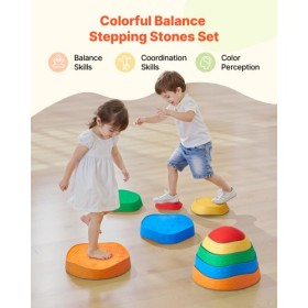 Kids Balance Stepping Stones Sensory Obstacle Course 5 PCS Outdoor Indoor