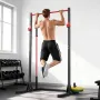 Power Cage Squat Rack, Multifunctional Power Rack Bench Press Equipment with 28-Level Adjustable J-Hooks, Strength Training Work