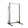 Power Cage Squat Rack, Multifunctional Power Rack Bench Press Equipment with 28-Level Adjustable J-Hooks, Strength Training Work