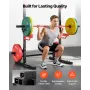 Power Cage Squat Rack, Multifunctional Power Rack Home Gym, Strength Training Workout Equipment with 4 Band Pegs, Adjustable J-H