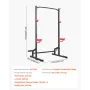 VEVOR Power Cage Squat Rack, Multifunctional Power Rack Home Gym, Strength Training Workout Equipment with 4 Band Pegs, Adjustab