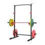 Power Cage Squat Rack, Multifunctional Power Rack Home Gym, Strength Training Workout Equipment with 4 Band Pegs, Adjustable J-H