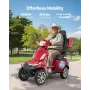VEVOR Heavy Duty 4-Wheel Mobility Scooters for Seniors & Adults, 500lbs Capacity, 35 KM 3-Speed Long Range, 1000W All Terrain El