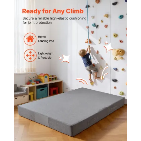 VEVOR Crash Pad, 1800 x 1210 mm Crash Pad for Kids Sensory with Soft Foam and Washable Cover, Giant Pillow Mat Large Sensory Roo