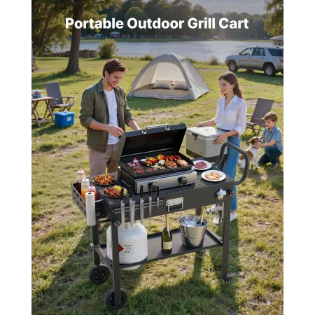 Udendørs Grillvogn, 787 x 432 mm Bordpladestørrelse Grillbord