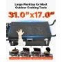 Udendørs Grillvogn, 787 x 432 mm Bordpladestørrelse Grillbord