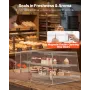 VEVOR Bakery Display Case, 2-Tier Commercial Countertop Pastry Display Case, Clear Acrylic Bread Box for Kitchen, Party Cake Cab