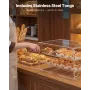 VEVOR Bakery Display Case, 2-tiers kommerciel bordplade udstillingsmontering, klar akryl brødkasse til køkken, festkagekabine
