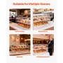 Bakery Display Case, 2-Tier Commercial Countertop Pastry Display Case, Clear Acrylic Bread Box for Kitchen, Party Cake Cabinet w