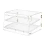 Bakery Display Case, 2-Tier Commercial Countertop Pastry Display Case, Clear Acrylic Bread Box for Kitchen, Party Cake Cabinet w