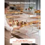 VEVOR Bakery Display Case, 4-Tier Commercial Countertop Pastry Display Case, Clear Acrylic Bread Box for Kitchen, Party Cake Cab
