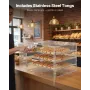 VEVOR Bakery Display Case, 4-Tier Commercial Countertop Pastry Display Case, Clear Acrylic Bread Box for Kitchen, Party Cake Cab