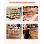 Bakery Display Case, 4-Tier Commercial Countertop Pastry Display Case, Clear Acrylic Bread Box for Kitchen, Party Cake Cabinet w