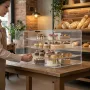 VEVOR Bakery Display Case, 4-Tier Commercial Countertop Pastry Display Case, Clear Acrylic Bread Box for Kitchen, Party Cake Cab