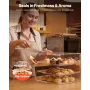 Bakery Display Case, 3-Tier Commercial Countertop Pastry Display Case, Clear Acrylic Bread Box for Kitchen, Party Cake Cabinet w