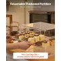 VEVOR Bakery Display Case, 3-Tier Commercial Countertop Pastry Display Case, Clear Acrylic Bread Box for Kitchen, Party Cake Cab