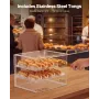 Bakery Display Case, 3-Tier Commercial Countertop Pastry Display Case, Clear Acrylic Bread Box for Kitchen, Party Cake Cabinet w