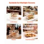 Bakery Display Case, 3-Tier Commercial Countertop Pastry Display Case, Clear Acrylic Bread Box for Kitchen, Party Cake Cabinet w
