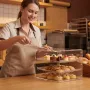 Bakery Display Case, 3-Tier Commercial Countertop Pastry Display Case, Clear Acrylic Bread Box for Kitchen, Party Cake Cabinet w