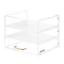 Bakery Display Case, 3-Tier Commercial Countertop Pastry Display Case, Clear Acrylic Bread Box for Kitchen, Party Cake Cabinet w