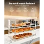VEVOR Bakery Display Case, 3-Tier Commercial Countertop Pastry Display Case, Clear Acrylic Bread Box for Kitchen, Party Cake Cab