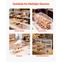 Bakery Display Case, 3-Tier Commercial Countertop Pastry Display Case, Clear Acrylic Bread Box for Kitchen, Party Cake Cabinet w